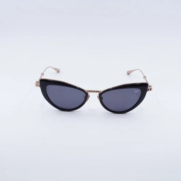 Valentino VIII VLS-102A Sunglasses Black/Rose Gold Cat Eye  display picture 2
